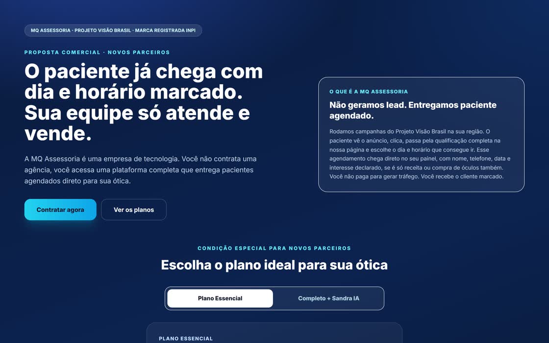 Tela da proposta da MQ Assessoria aberta no computador